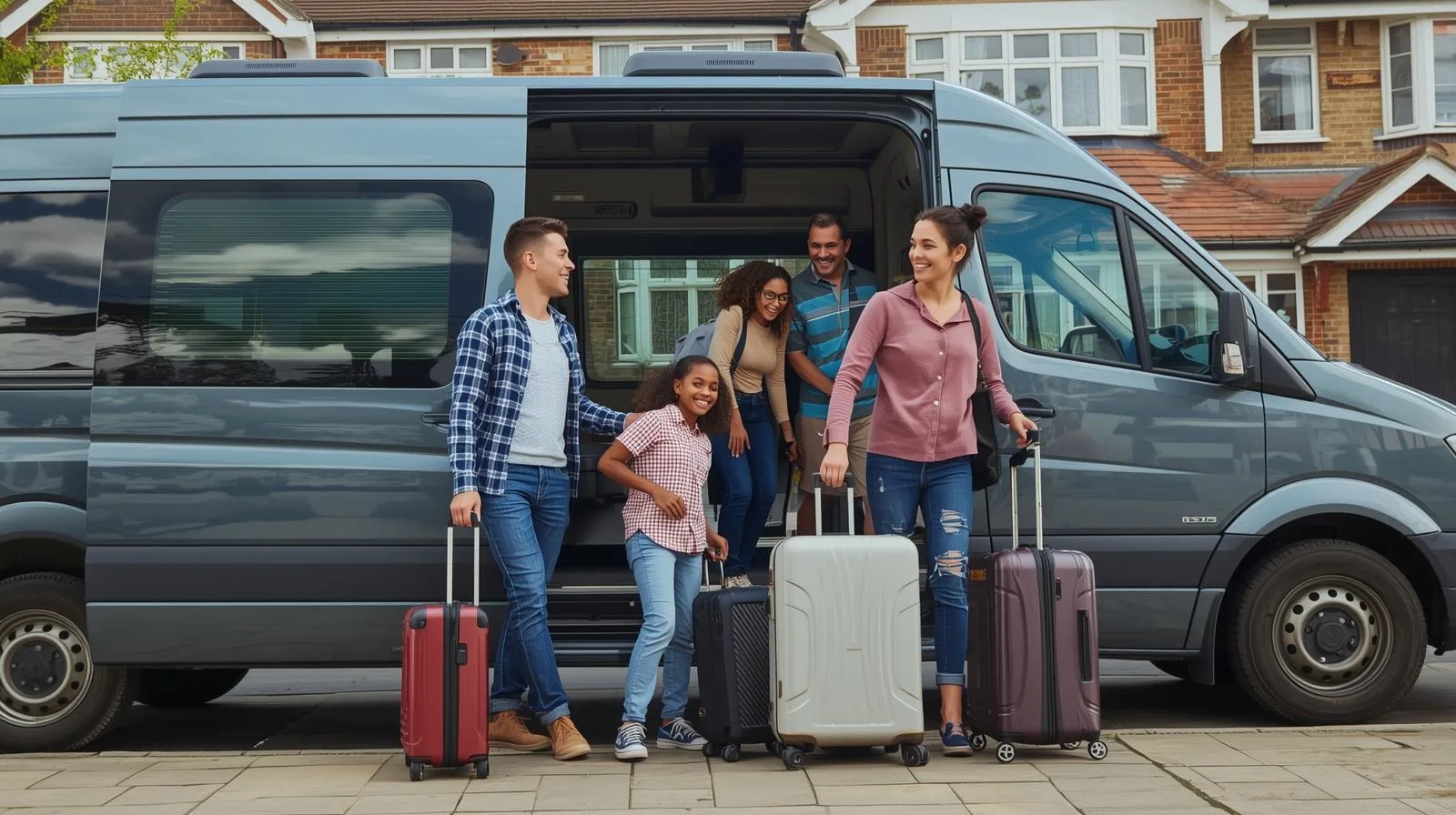 Modern 10 seater minibus taxi for group airport transfers