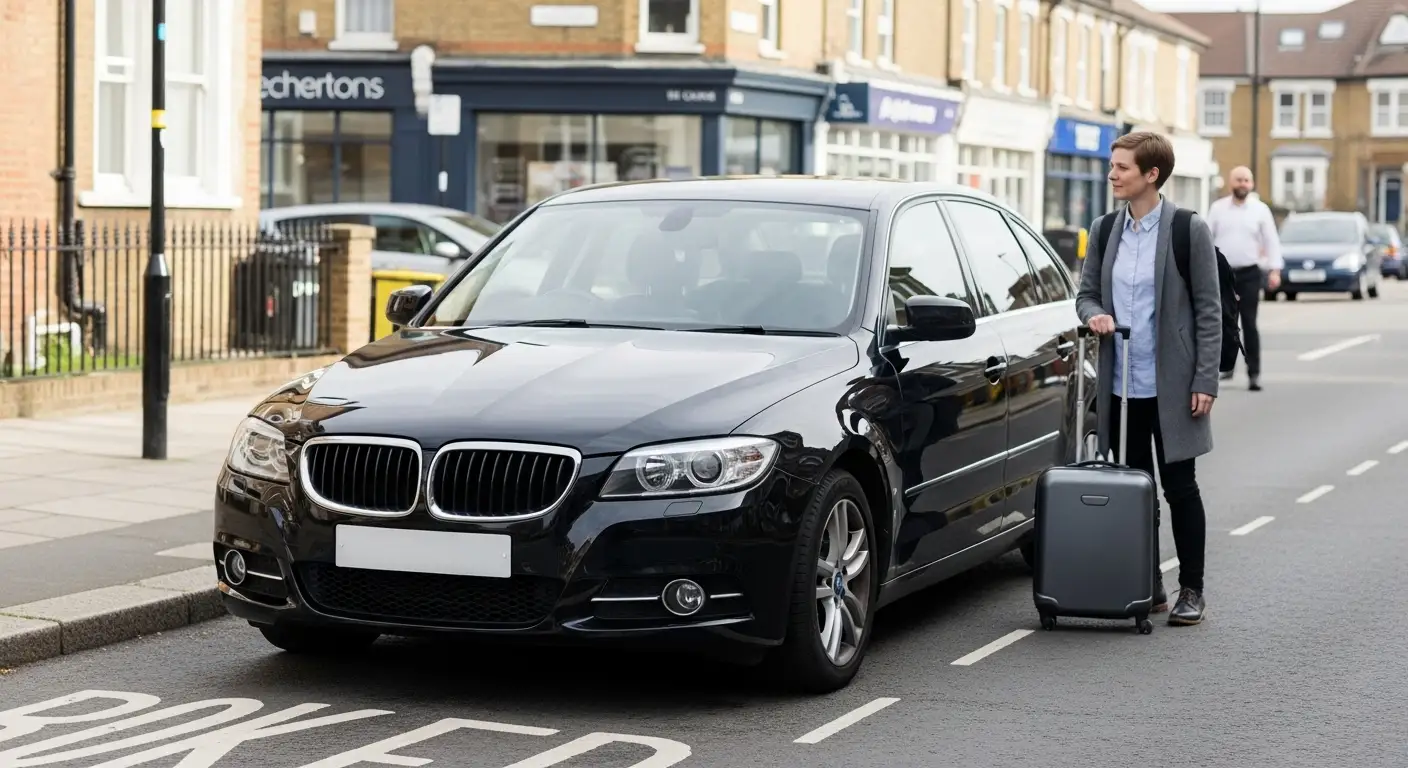 Stansted Airport Taxi professional saloon for Enfield to Stansted Airport transfers