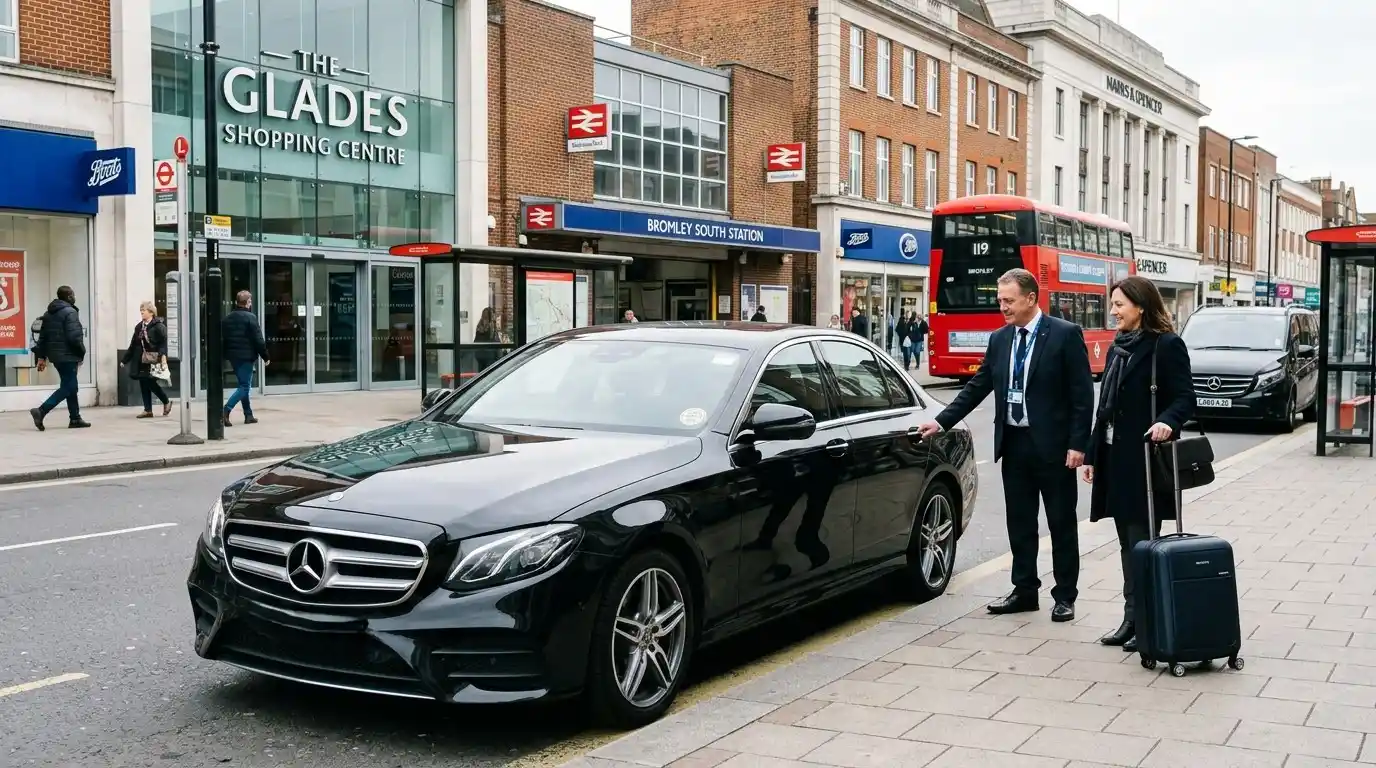 Southeast London suburb high street near Bromley BR1 BR2 BR3 — Stansted Airport Taxi local Bromley service area