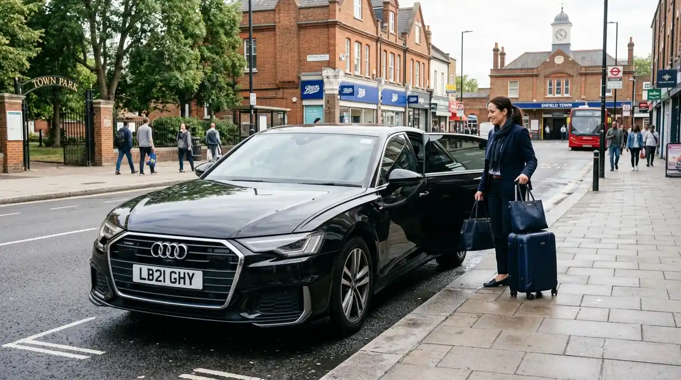 Leafy north London suburb near Enfield EN1 EN2 EN3 EN4 — Stansted Airport Taxi local Enfield service area