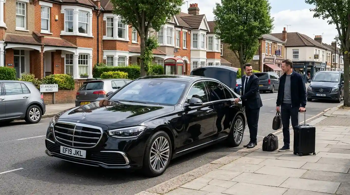 Stansted Airport Taxi professional saloon for Enfield to Stansted Airport transfers
