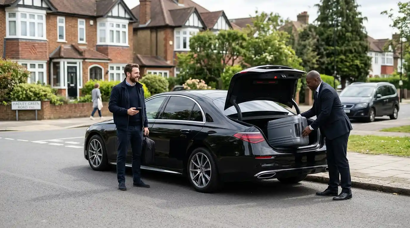 Licensed private-hire Barnet taxi covering EN5 local journeys, High Barnet station and London airport transfers