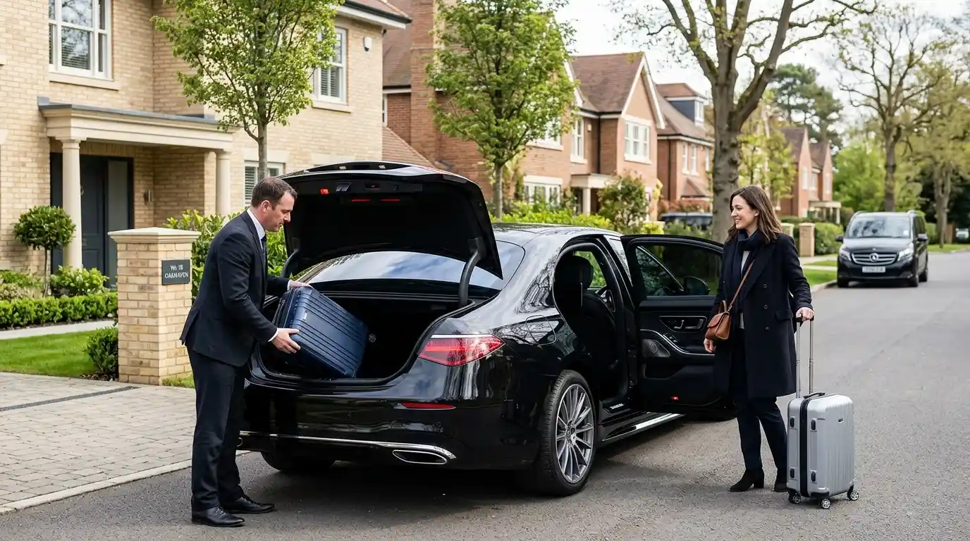 Stansted Airport Taxi saloon for St Albans to Stansted Airport door-to-door M25/M11 fixed-fare transfers covering AL1 to AL4