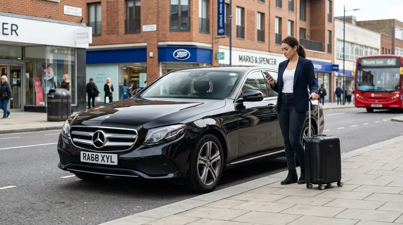 Romford to Stansted Airport — compare train, coach, and taxi options