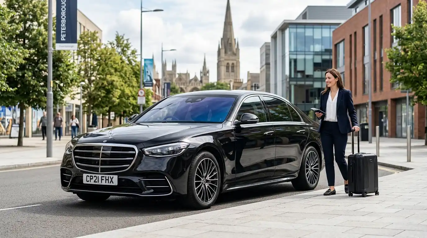 Stansted Airport Taxi executive fleet for long-distance Peterborough to Heathrow transfers