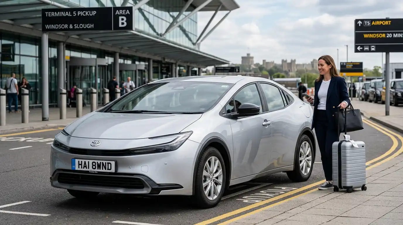 Stansted Airport Taxi fleet — saloons, MPVs, executive Mercedes and minibuses for the Watford to Heathrow transfer