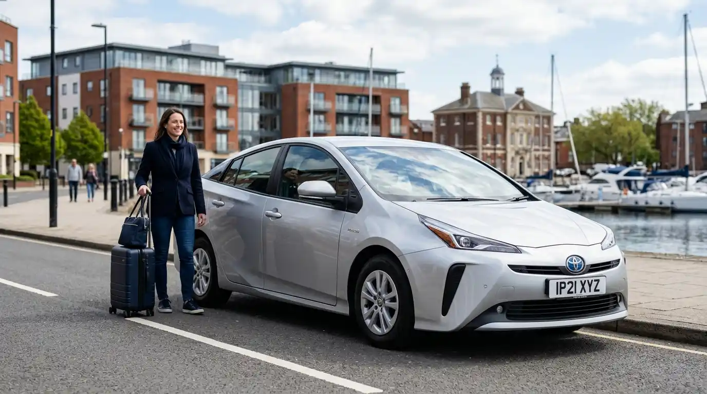 Stansted Airport Taxi fleet — saloons, MPVs, executive Mercedes and minibuses for the Ipswich to Heathrow transfer