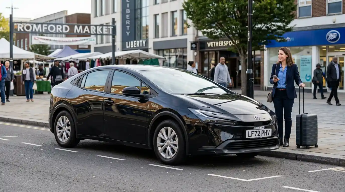 fleet for Romford to Heathrow — Mercedes E-Class executive vehicle ready for East London A12 and M25 anticlockwise airport transfer, ULEZ-compliant