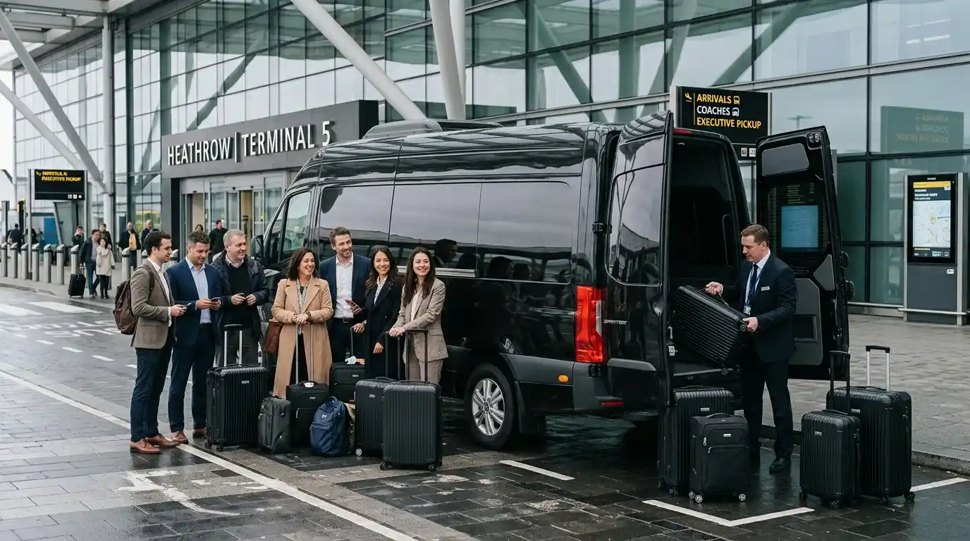12-seater minibus with driver — full-size chauffeur-driven group vehicle