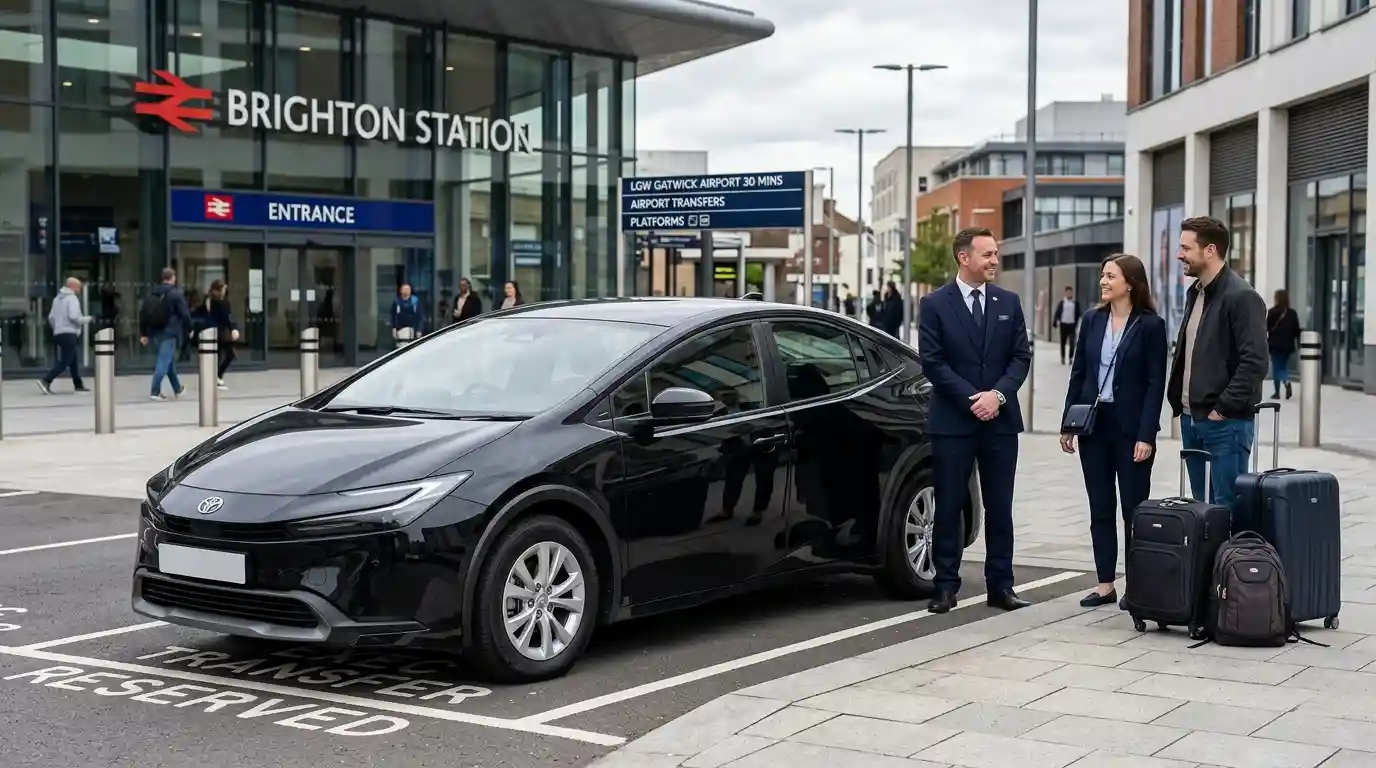 Saloon, estate and eight-seater vehicles from the Brighton to London Gatwick airport transfer fleet