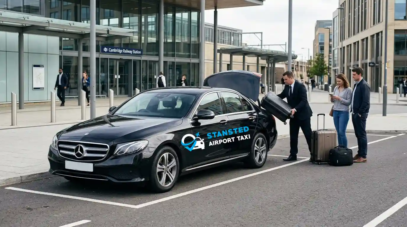 Stansted Airport Taxi fleet vehicle for Cambridge to Stansted Airport transfers