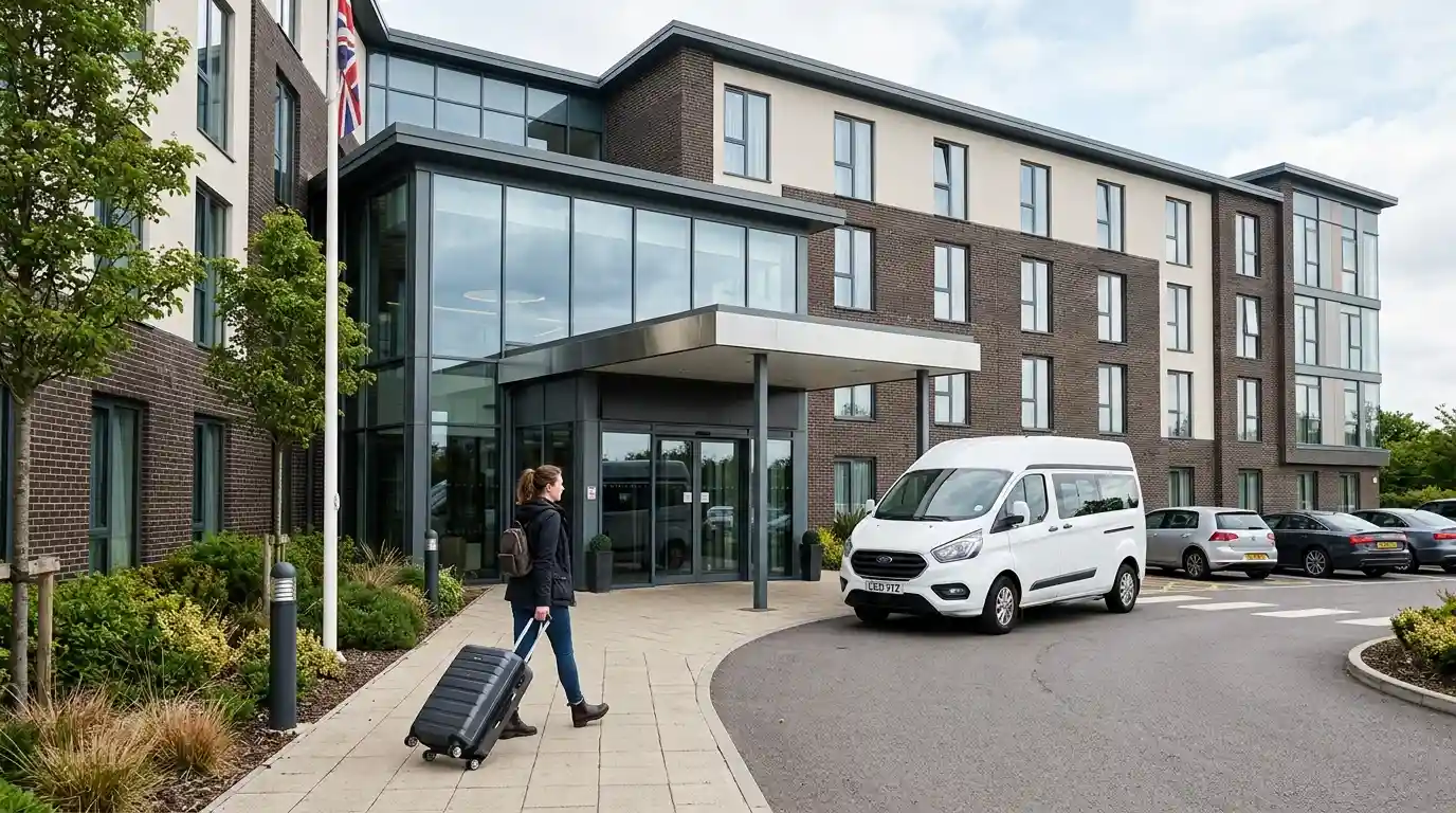 Holiday Inn Express London Stansted Airport exterior on Thremhall Avenue