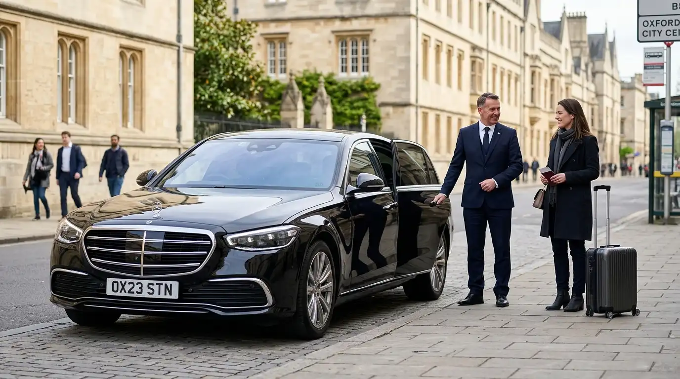 Stansted Airport Taxi fleet vehicle — Oxford to Stansted Airport transfer