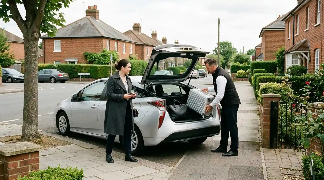 Stansted Airport designated taxi and private-vehicle pickup area