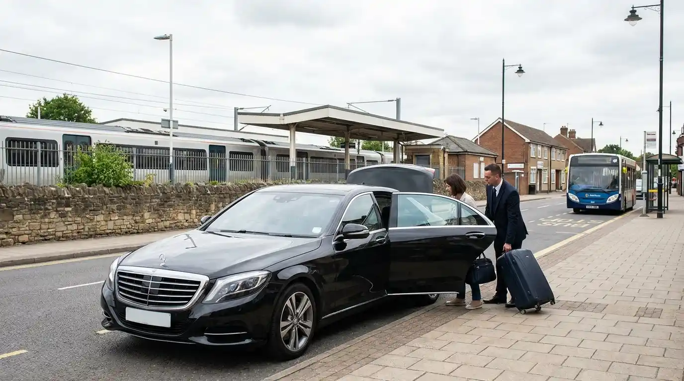 Stansted Airport designated taxi and private-vehicle pickup area