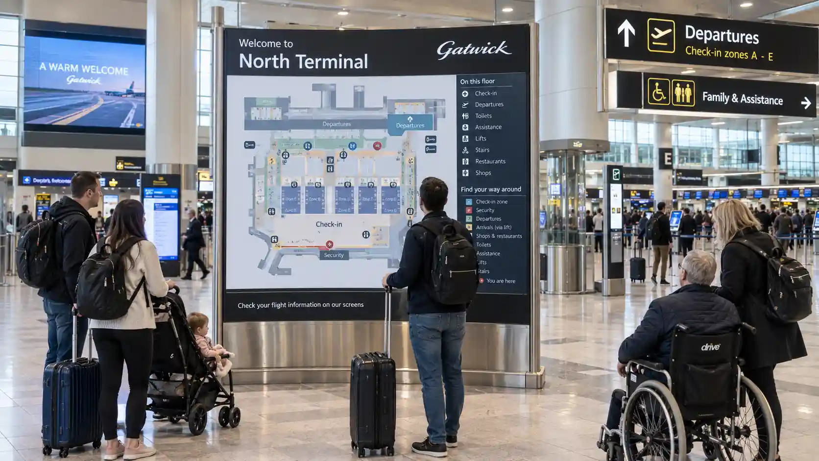 Gatwick North Terminal arrivals hall