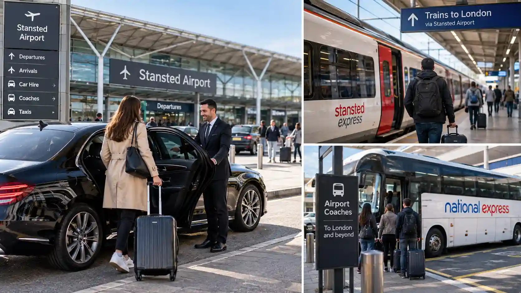 Stansted Airport arrivals hall meeting point for Bushey passengers
