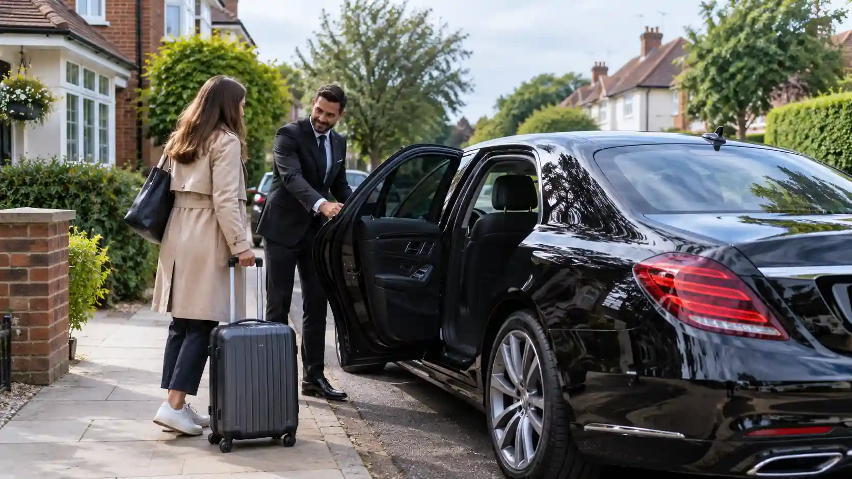 Pre-booked taxi collecting a passenger in Bushey for Stansted Airport