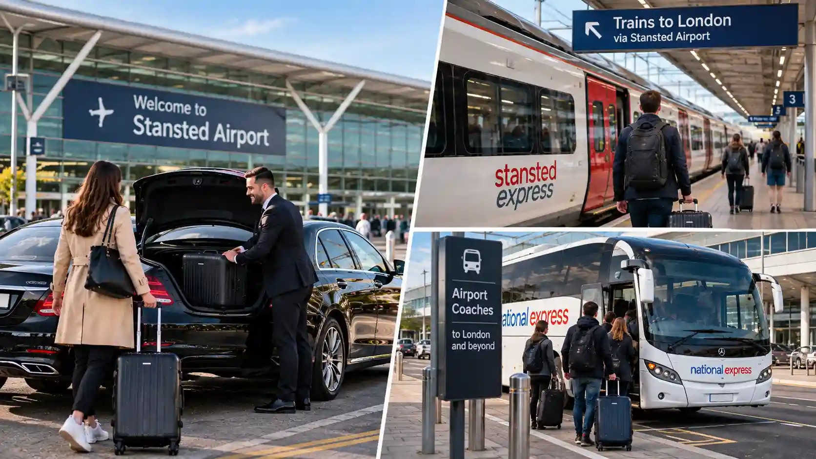 Stansted Airport arrivals hall meeting point for Brentwood passengers