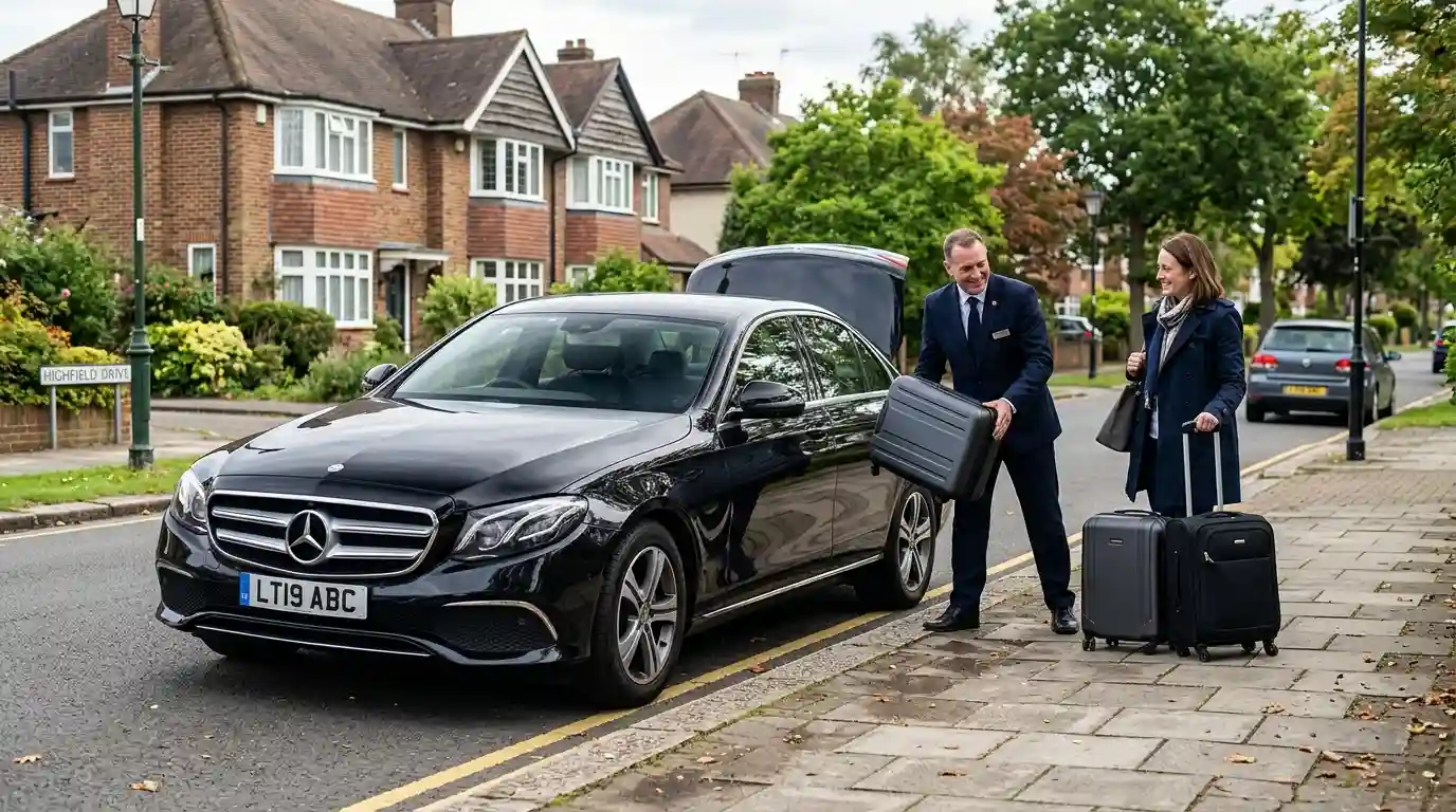 Stansted Airport Taxi saloon for Letchworth Garden City to Stansted Airport fixed-fare transfers via the A1(M) and M11