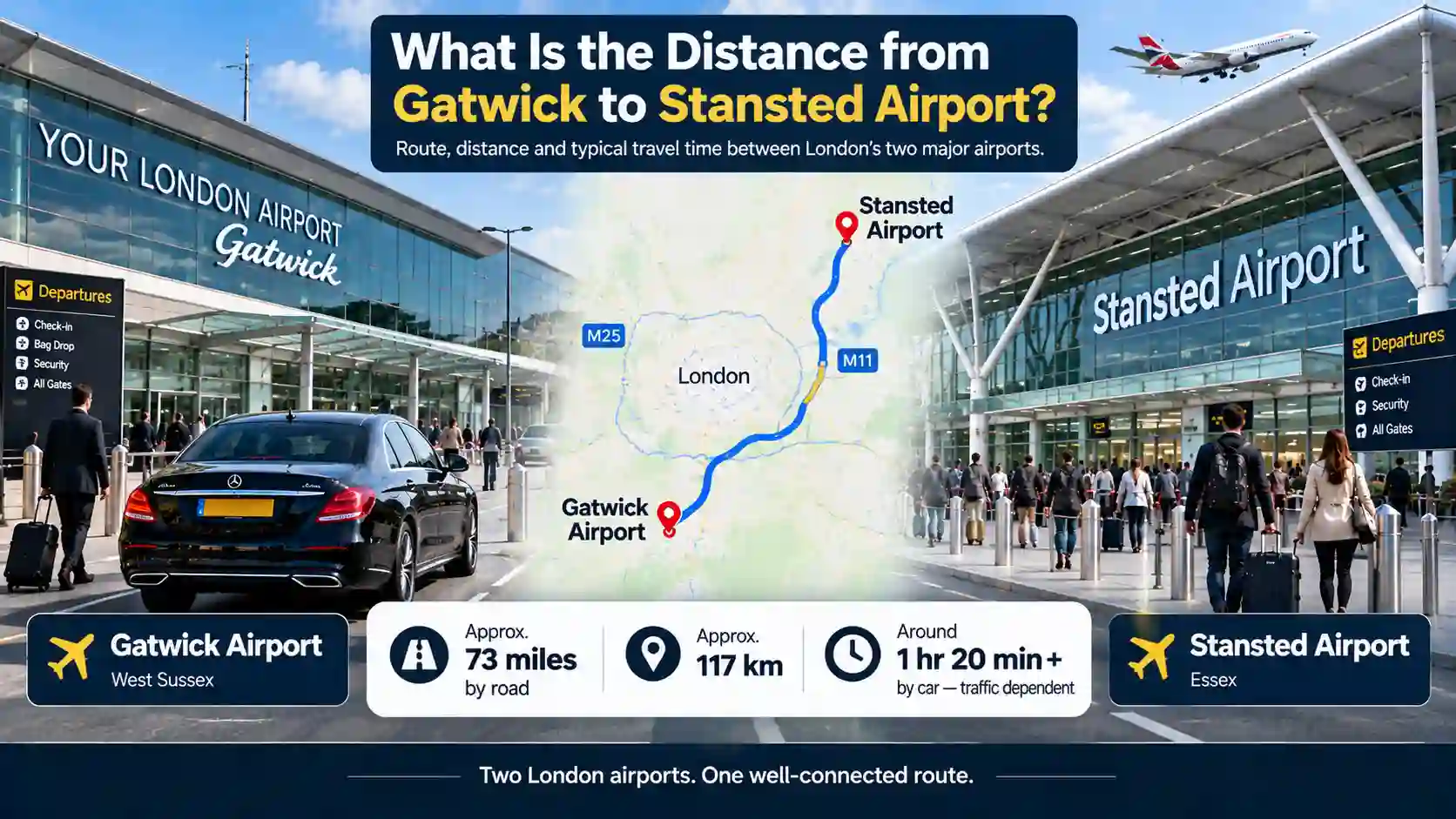 What Is the Distance from Gatwick to Stansted Airport?
