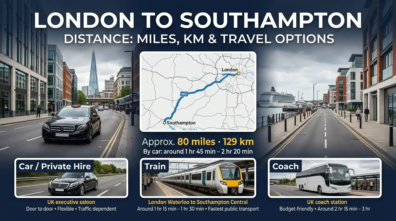 London to Southampton Distance: Miles, Times & Travel Options