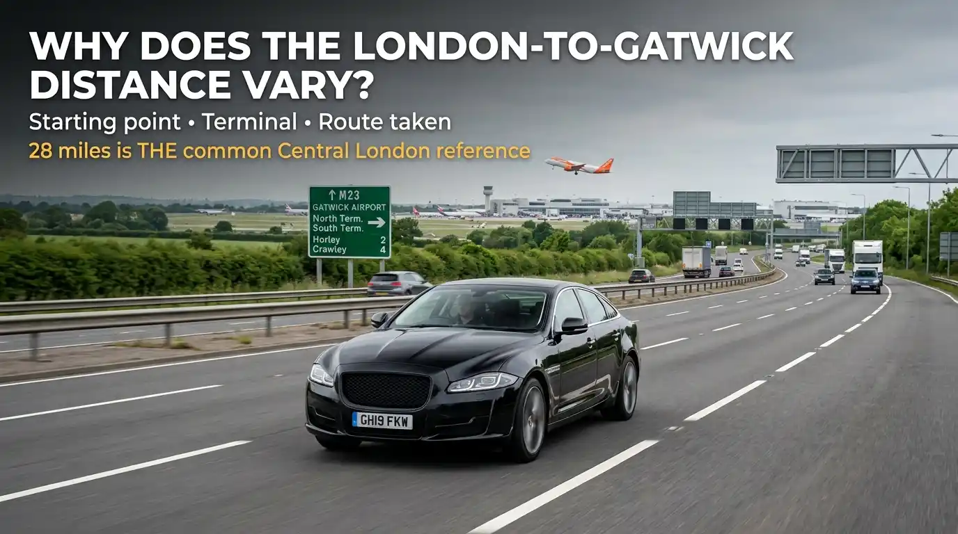 A23 and M23 road corridor between London and Gatwick Airport