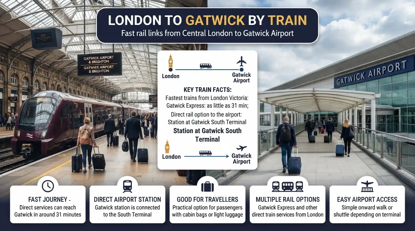 Gatwick Express train between London Victoria and Gatwick Airport