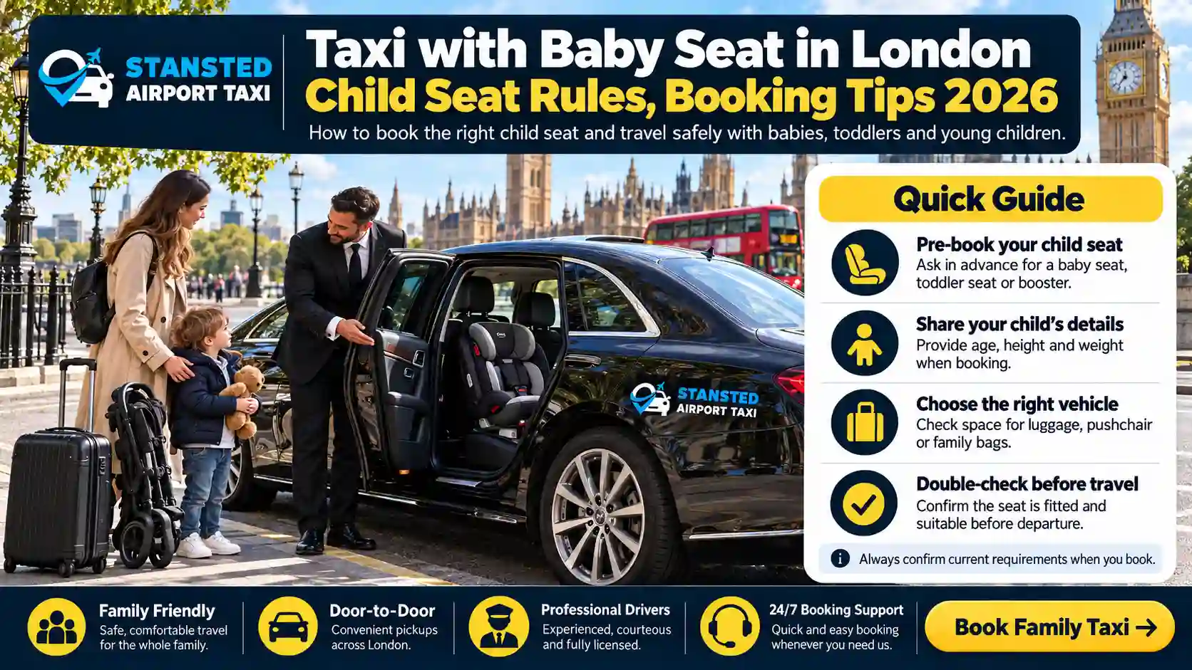 Taxi with Baby Seat in London: Child Seat Rules, Booking Tips 2026
