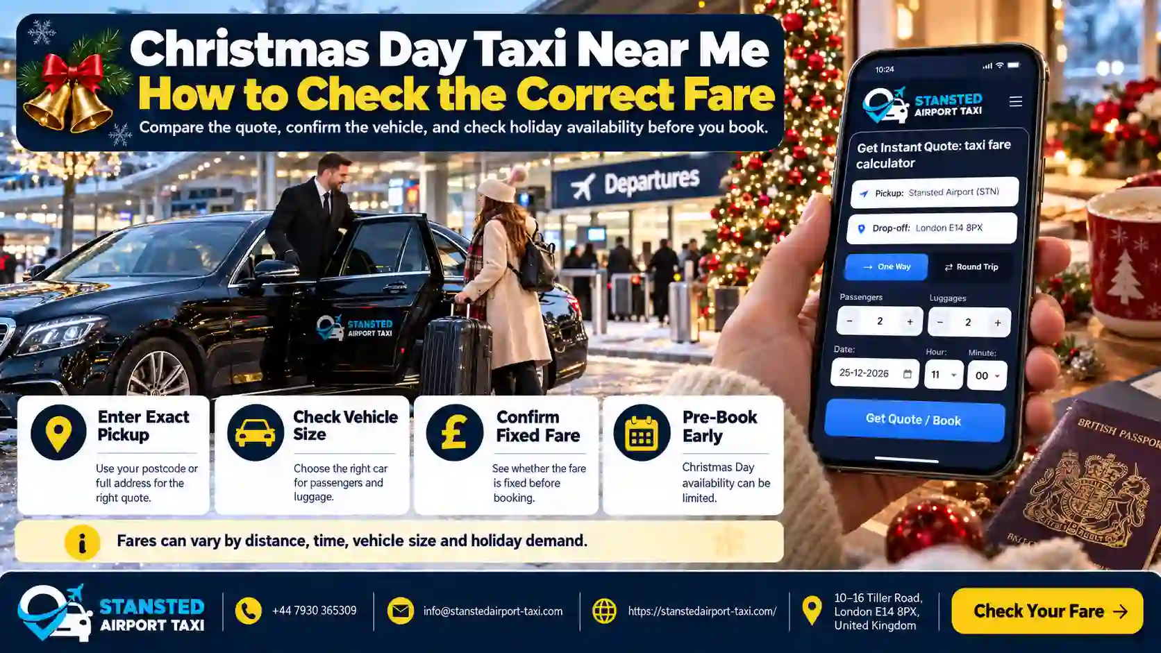 Checking a Christmas Day taxi fare card