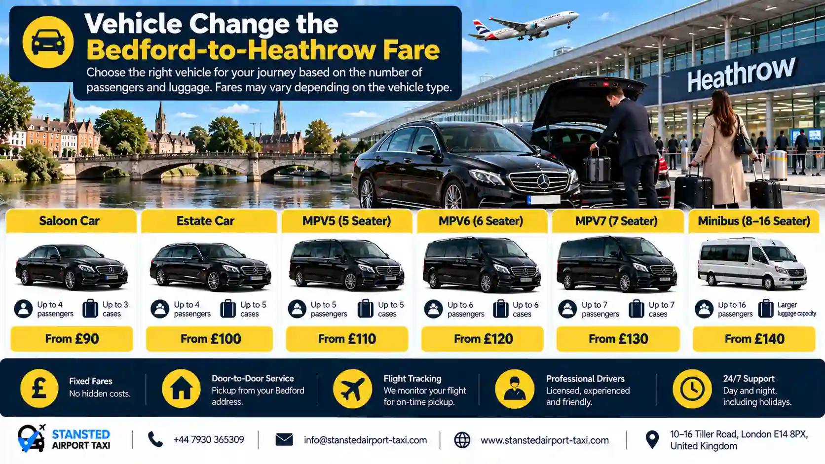 How Much Is a Taxi from Bedford to Heathrow Airport? | Airport Transfer