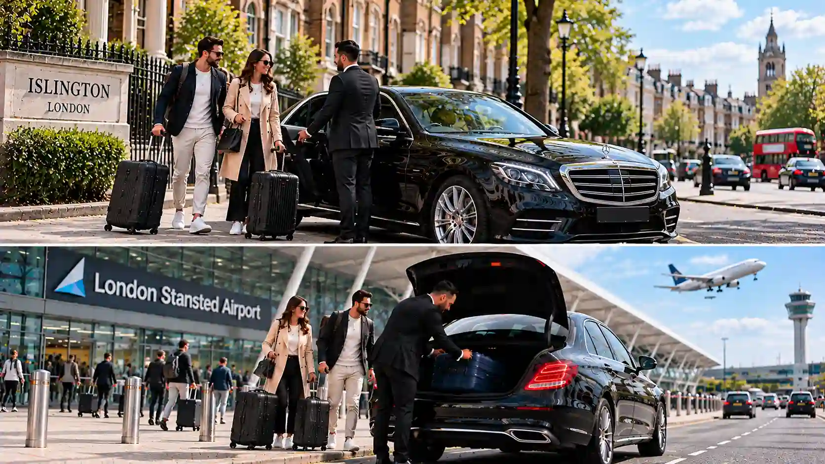 Stansted Airport Taxi saloon, MPV and minibus for Islington to Stansted Airport transfers