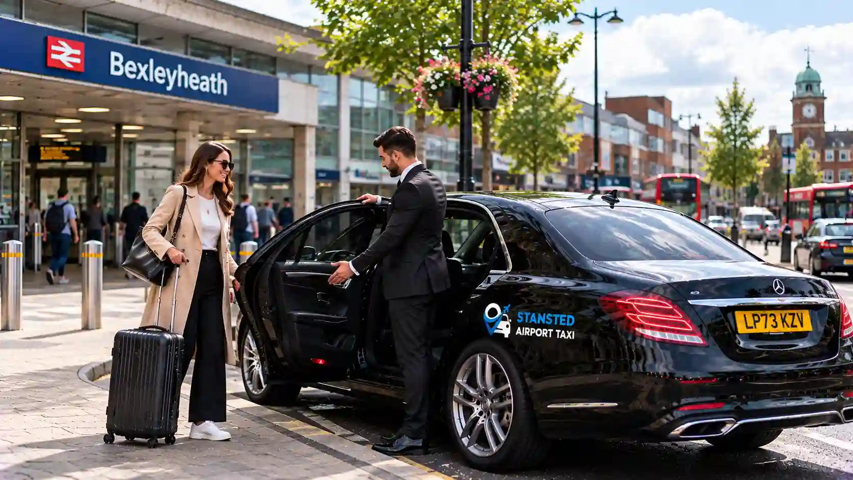 Stansted Airport Taxi saloon, MPV and minibus for Bexleyheath to Stansted Airport transfers