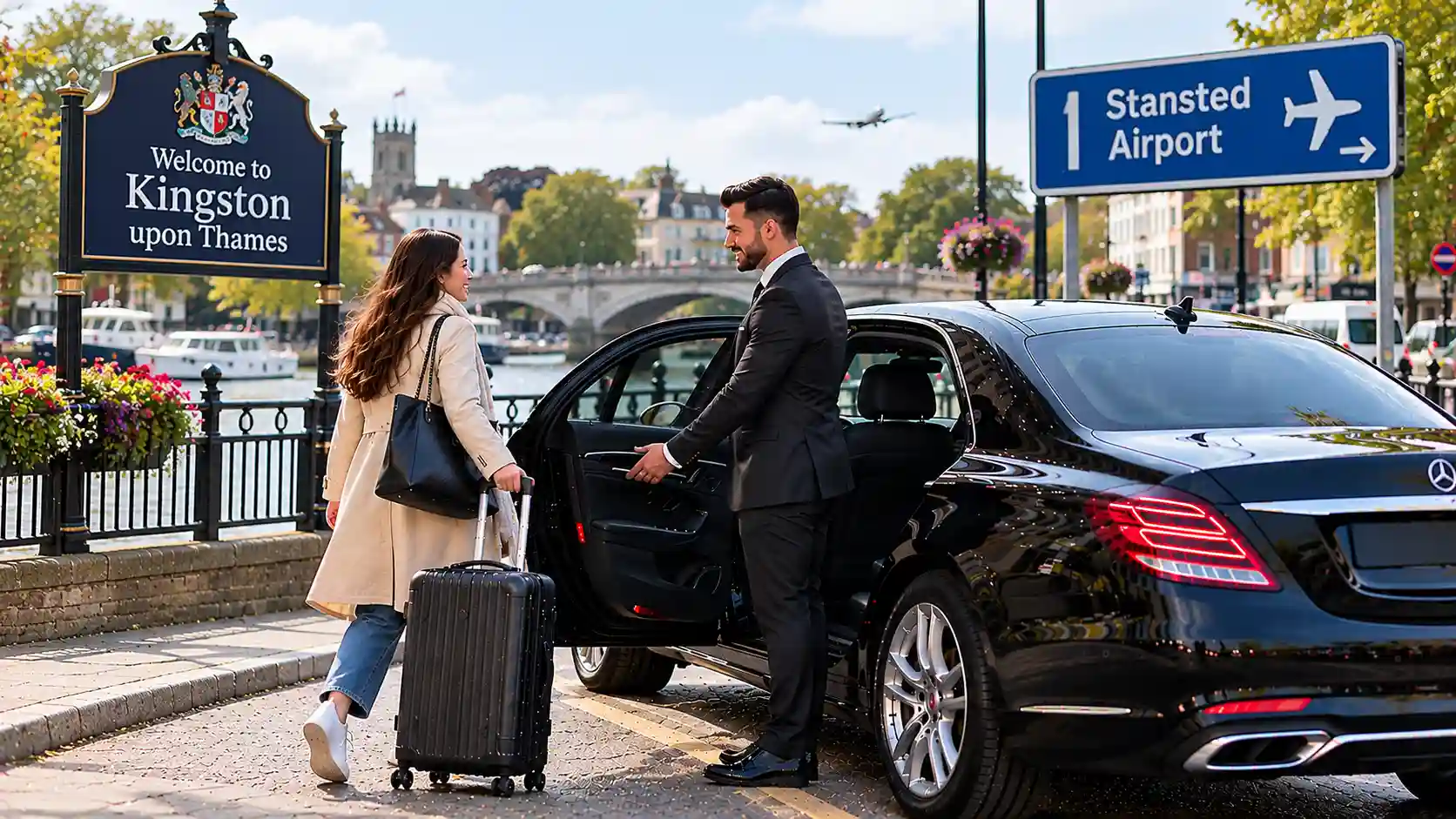 Stansted Airport Taxi saloon, MPV and minibus for Kingston to Stansted Airport transfers