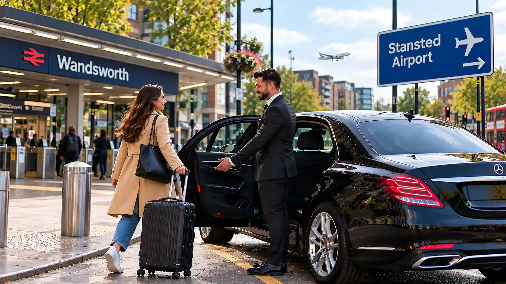 Stansted Airport Taxi saloon, MPV and minibus for Wandsworth to Stansted Airport transfers