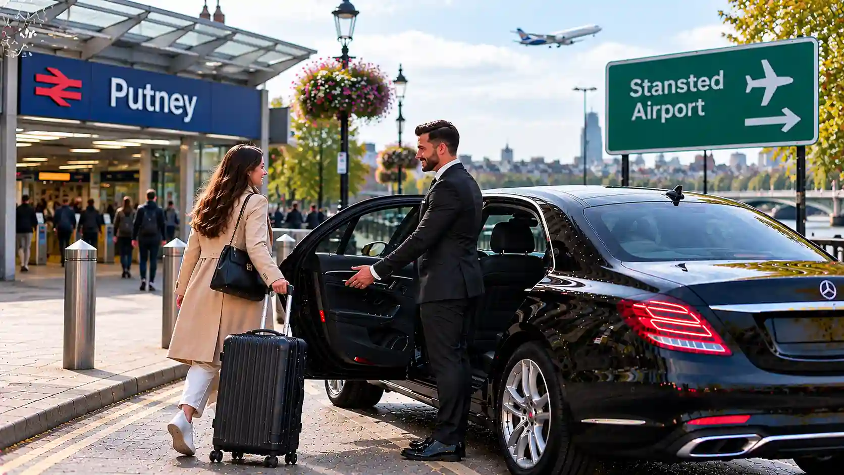 Stansted Airport Taxi saloon, MPV and minibus for Putney to Stansted Airport transfers
