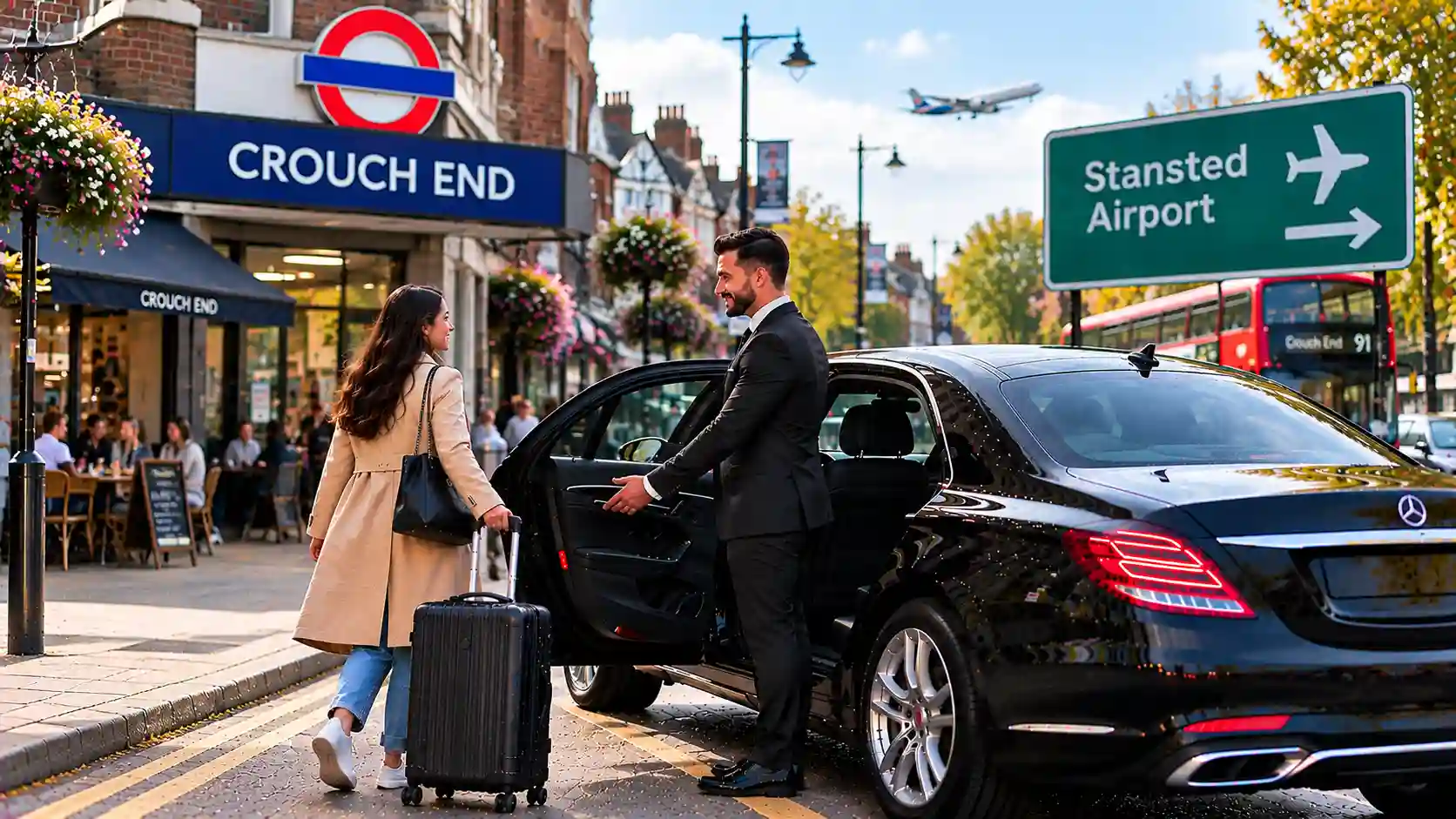 Stansted Airport Taxi saloon, MPV and minibus for Crouch End to Stansted Airport transfers