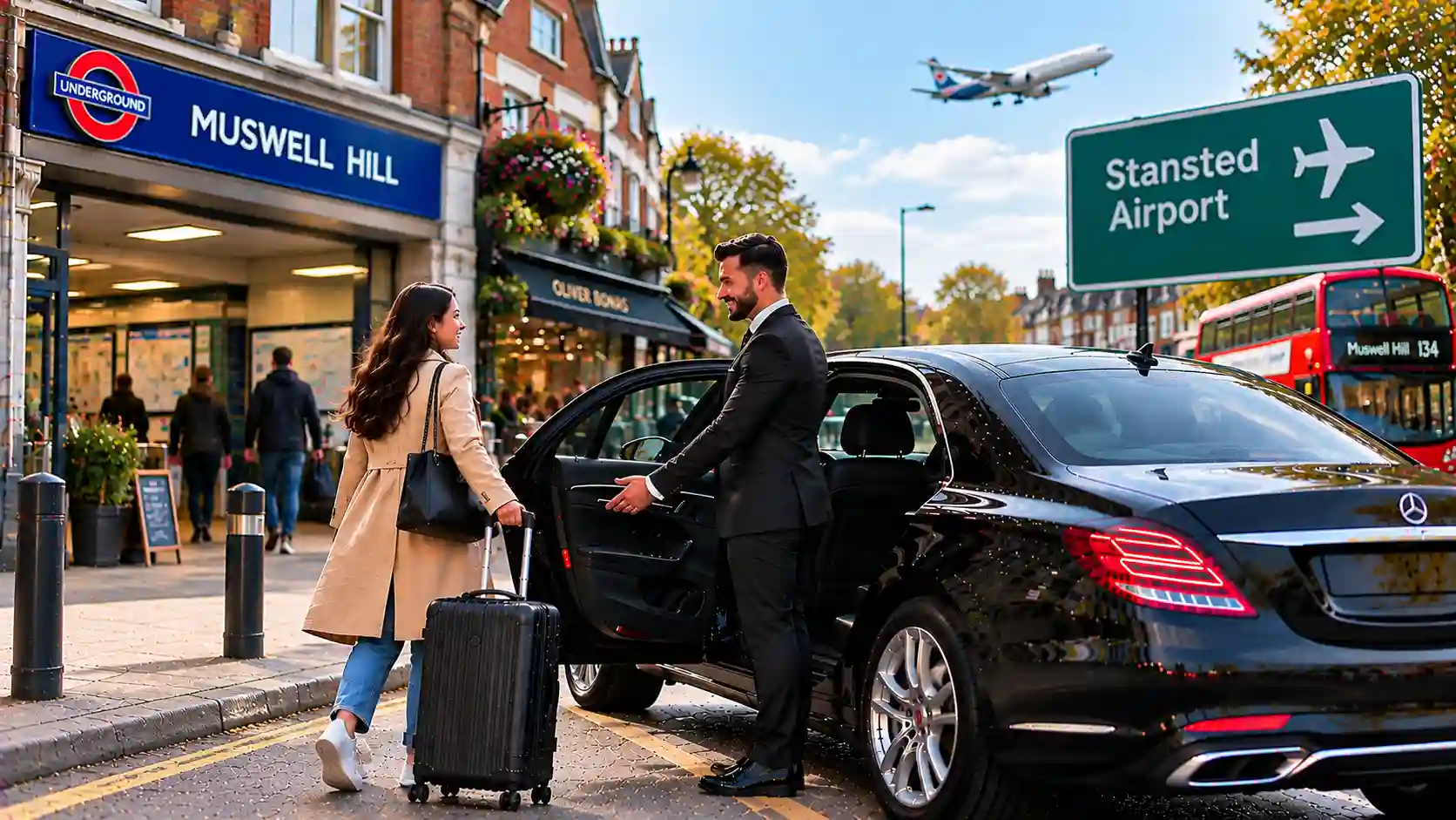 Stansted Airport Taxi saloon, MPV and minibus for Muswell Hill to Stansted Airport transfers