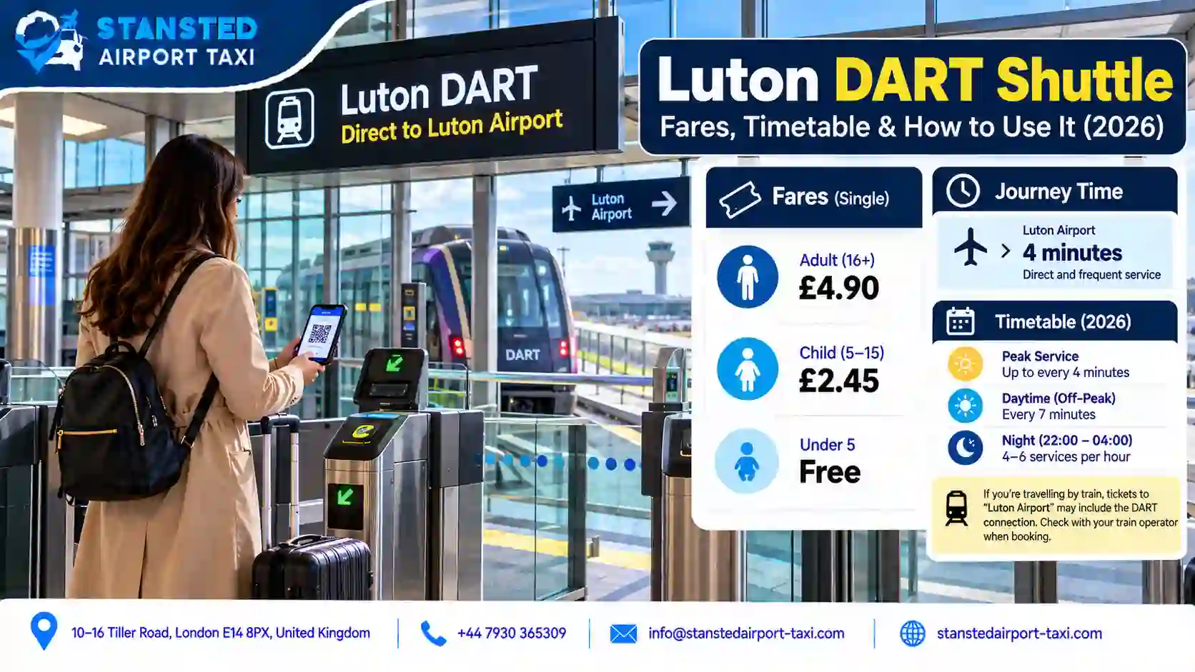 Luton DART Shuttle &mdash; Fares, Timetable & How to Use It (2026)