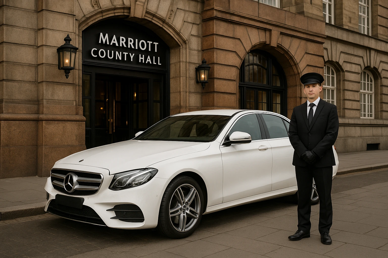 Taxi from Marriott County Hall Hotel to Stansted 