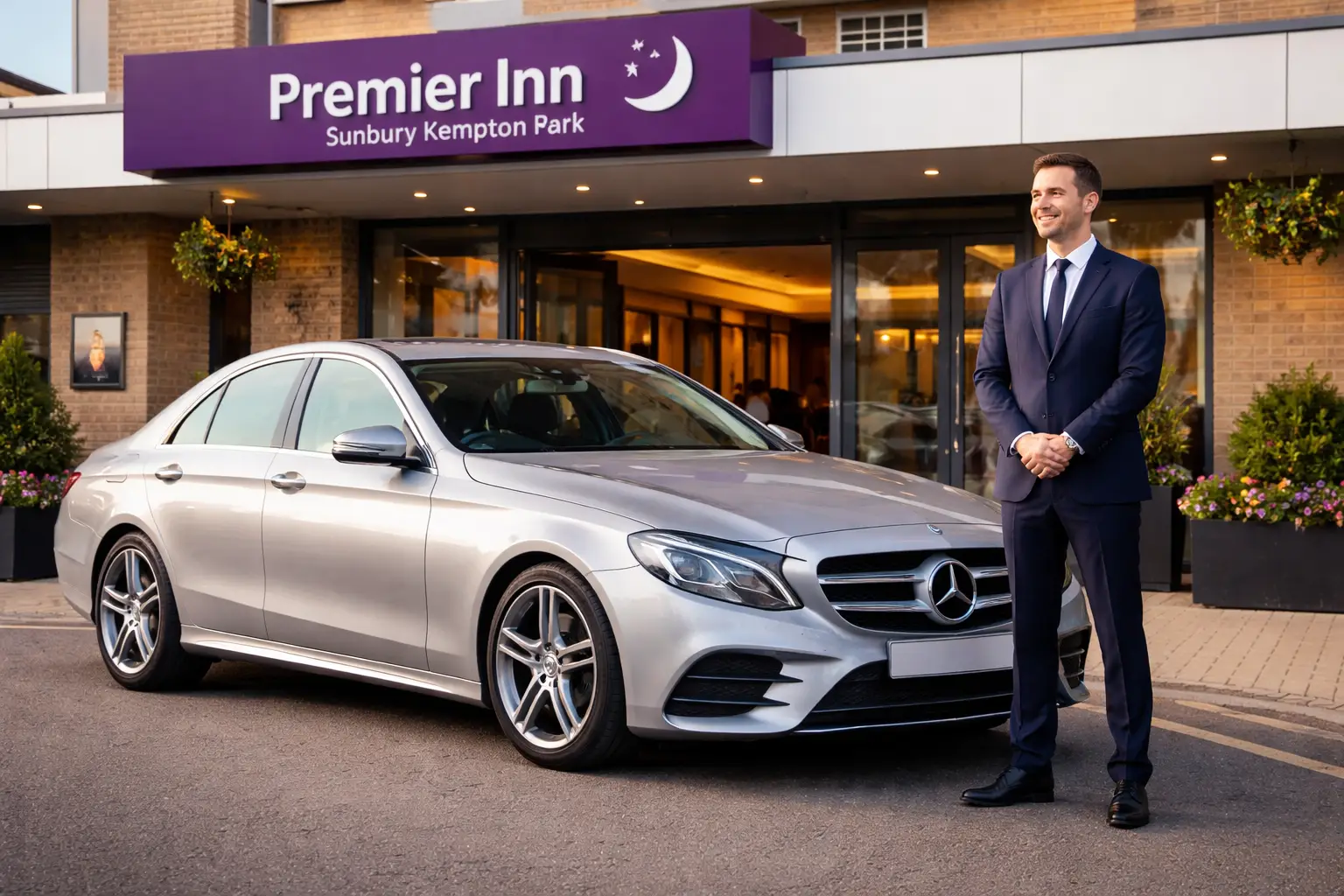Premier Inn Sunbury Kempton Park Taxi to Heathrow Airport