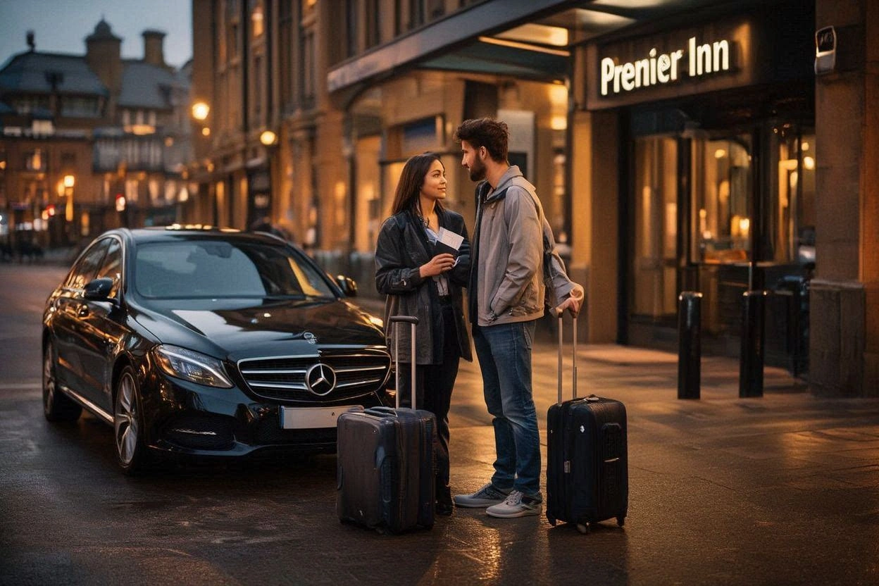Premier Inn St Pancras Taxi to Heathrow Airport Terminal 2 