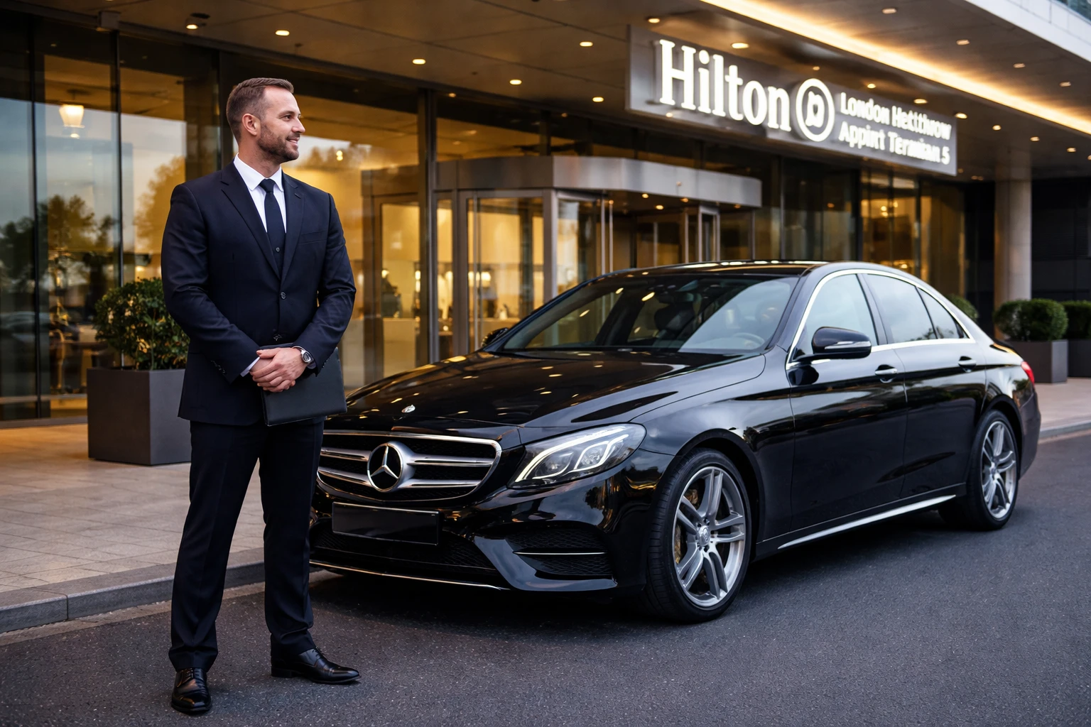 Taxi from Hilton Heathrow Terminal 5 to Heathrow T2