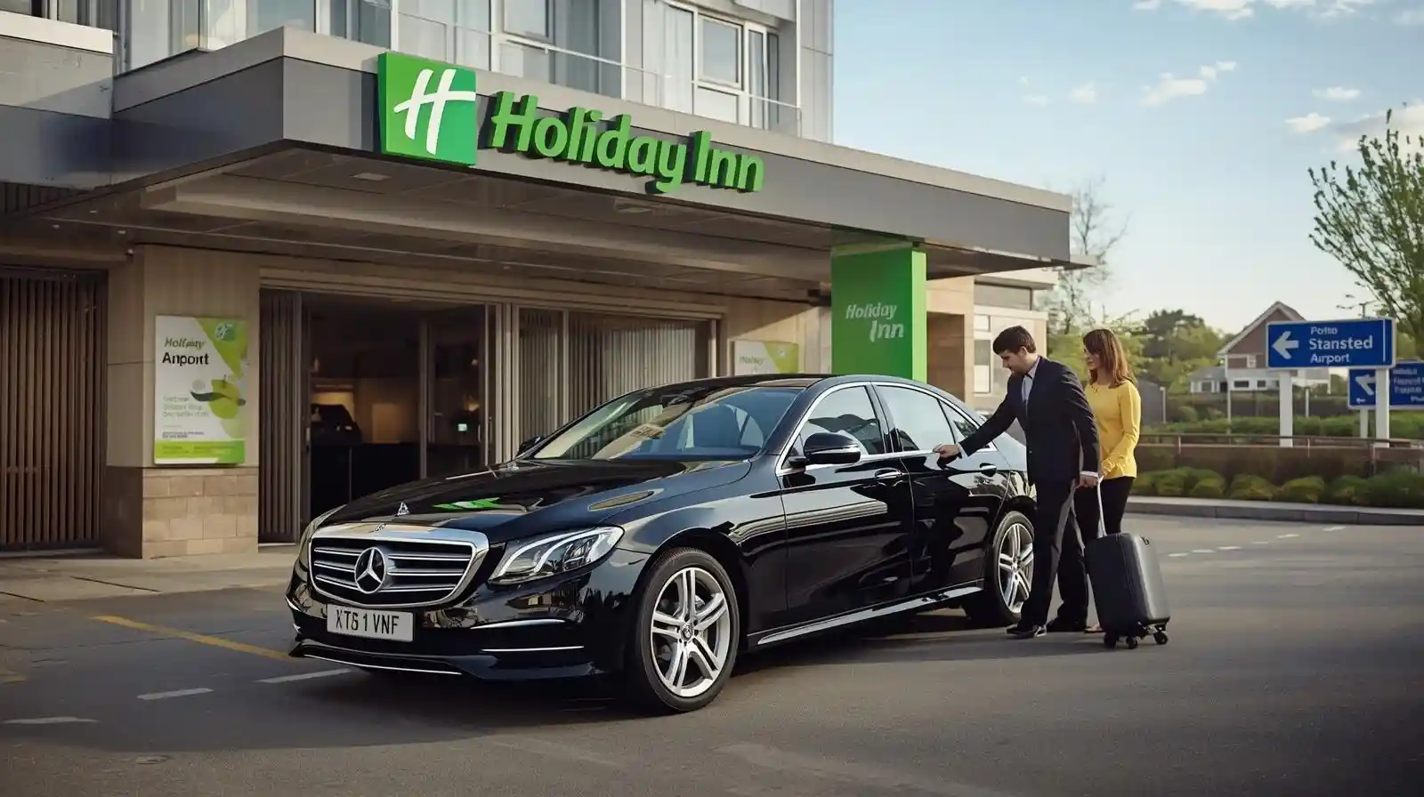 Holiday Inn Sutton to Stansted Airport Taxi Ride 