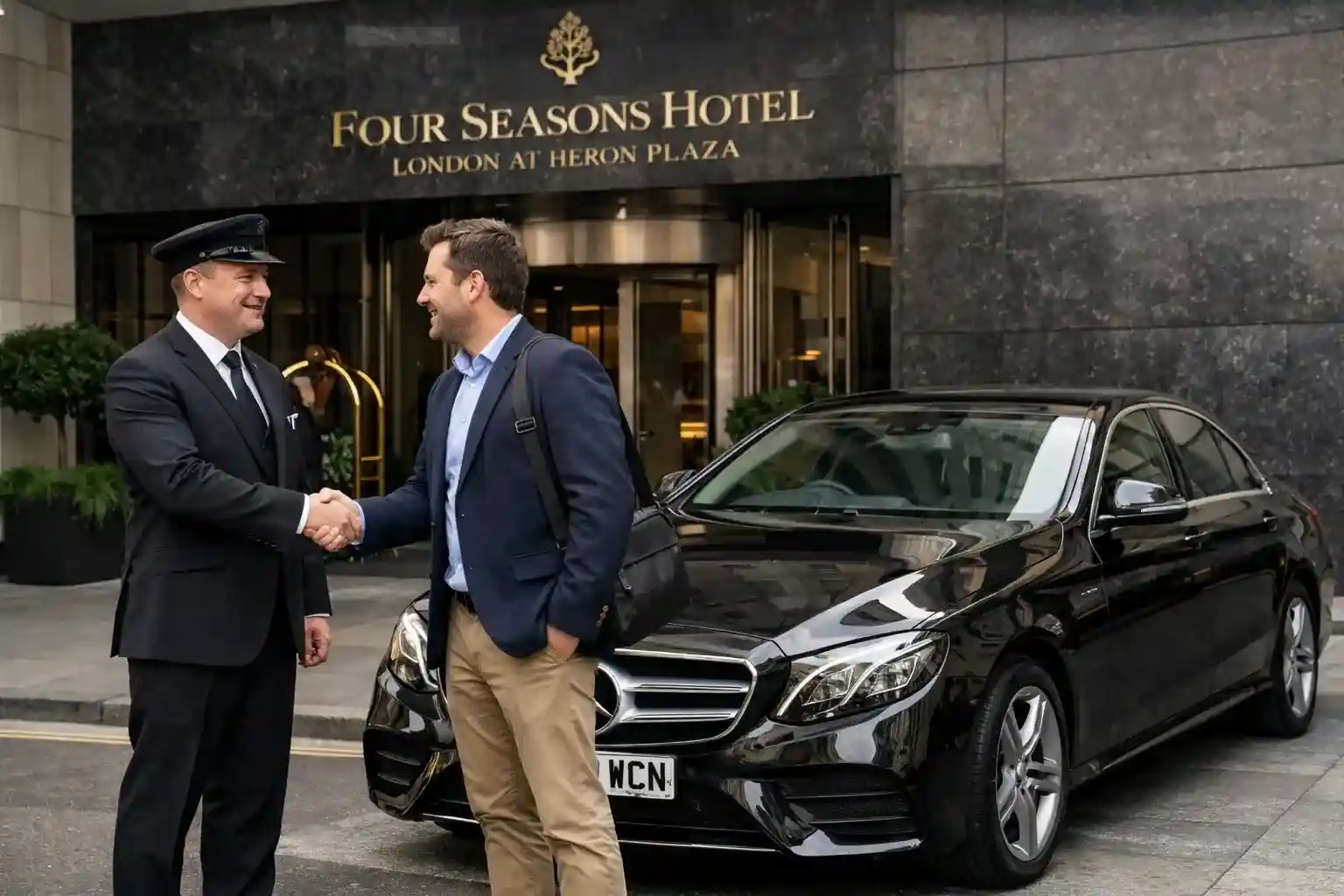 Four Seasons Hotel London at Heron Plaza Taxi to Heathrow 