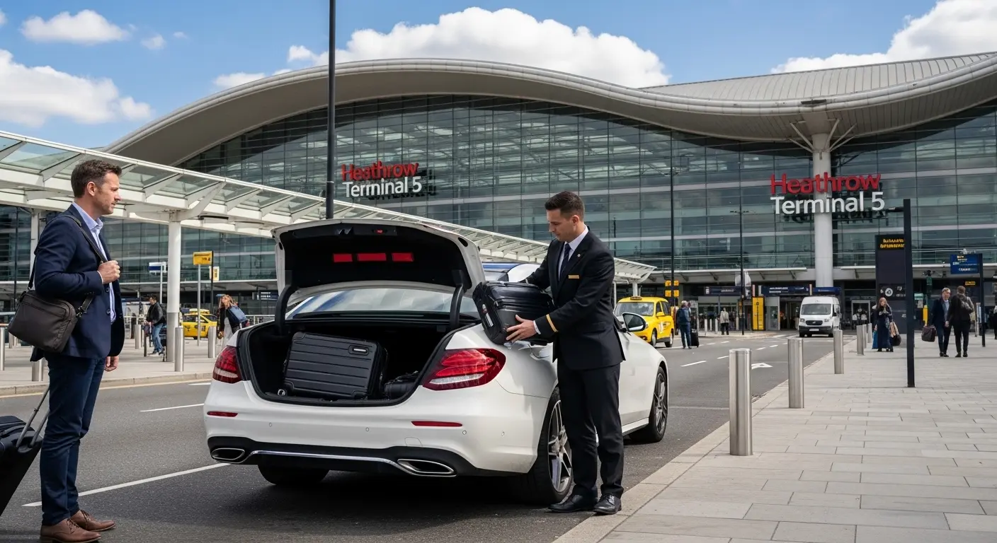 Premier Inn Gatwick Manor Royal to Heathrow T5 Taxi