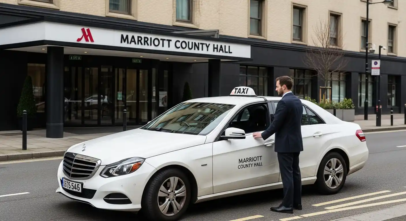 Marriott County Hall Hotel Taxi to Heathrow Airport T5