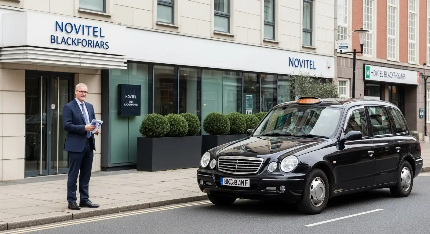 Book Taxi Novotel Blackfriars to Heathrow T5