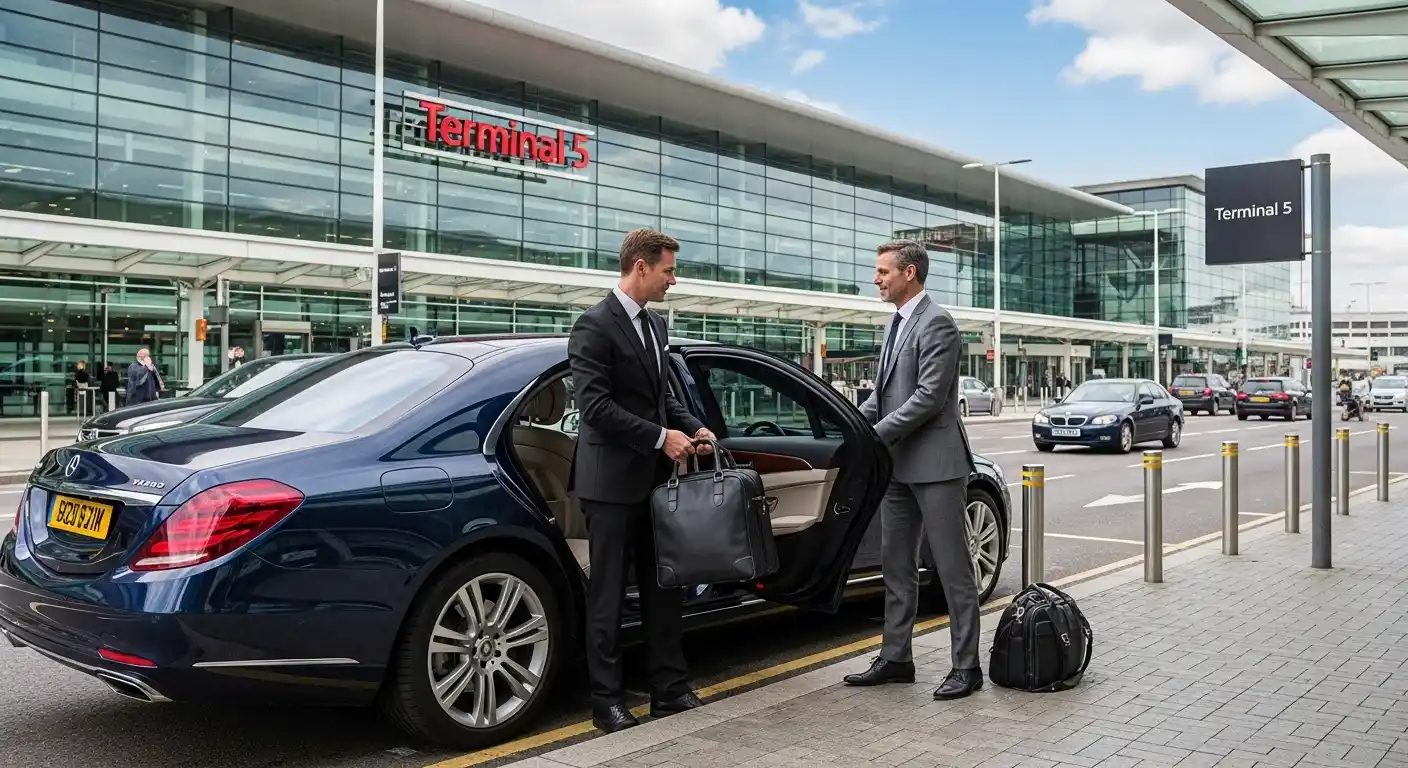 Taxi from Premier Inn Beckton to Heathrow Airport T5