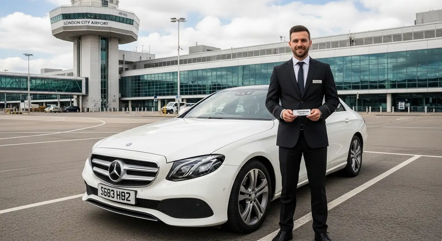 KT13 Weybridge Taxi from London City Airport Transfer Service